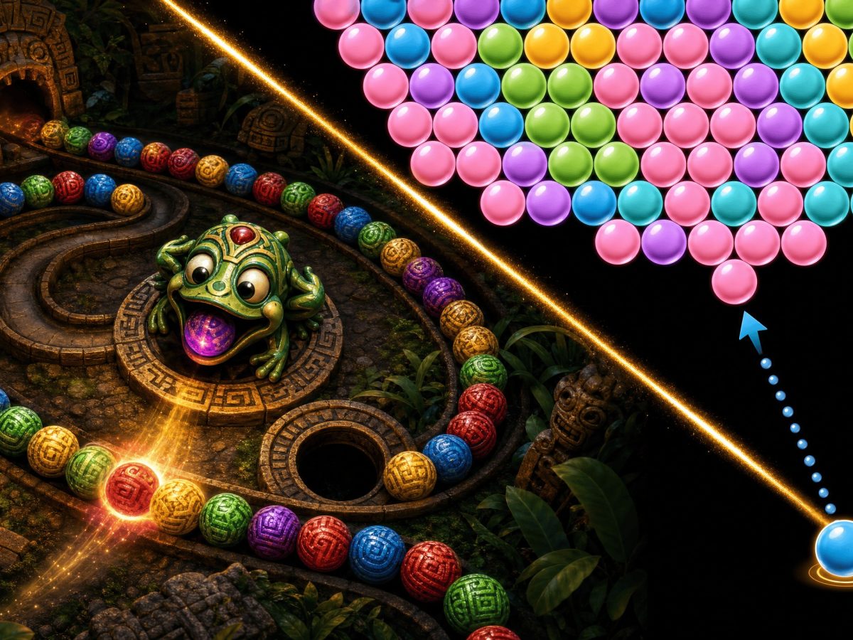 Zuma and Bubble Shooter — comparison and gameplay features.
